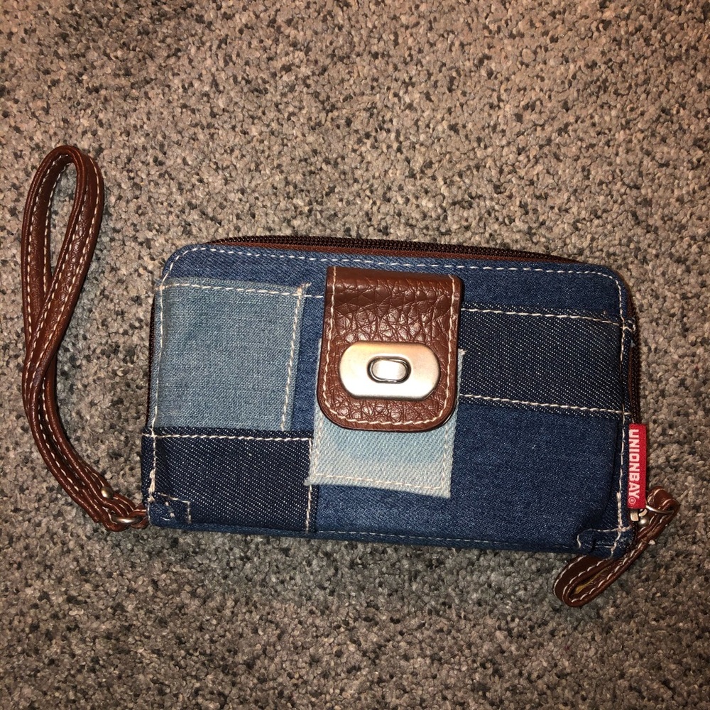 Vintage Denim Wristlet/Clutch